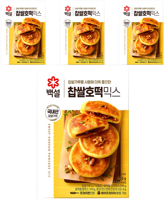 백설 찹쌀 호떡믹스, 400g, 4개