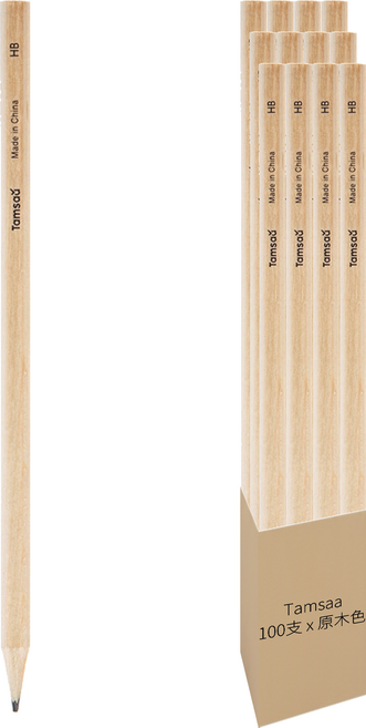 Tamsaa 簡約原木鉛筆, 原木色, 100支