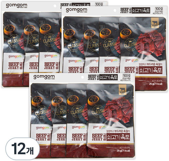 곰곰 쇠고기 육포, 25g, 12개