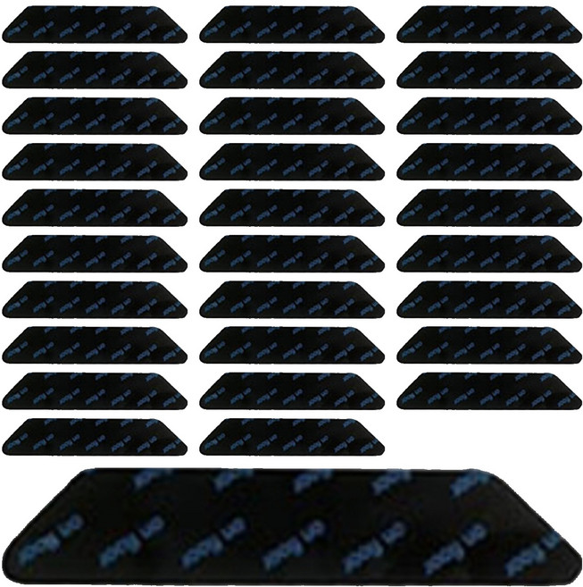 생활살림 이불 러그 밀림방지 양면 젤 패드 사다리꼴형, 32개, 블랙