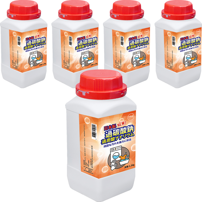 百貨通 過碳酸鈉去污粉 日本製, 5罐, 1.2kg
