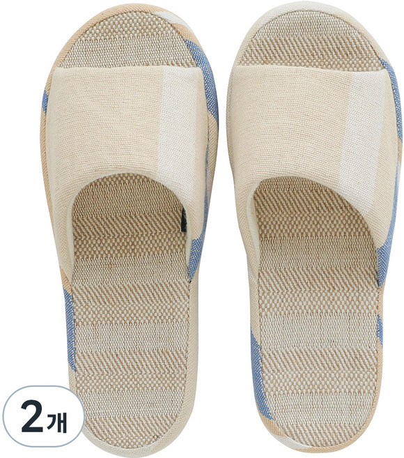 오리고 순면 쿠션 구름 홈 슬리퍼, 아이보리, 2개