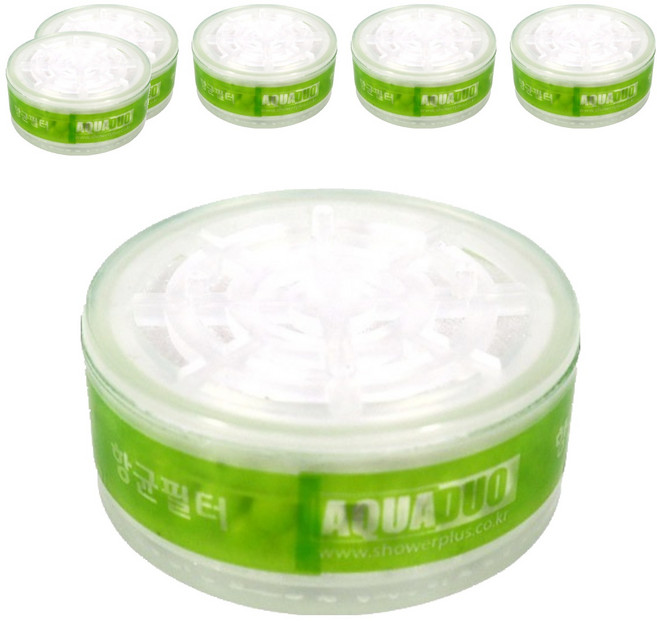 아쿠아듀오 SF-1000 핸디형 전용 2차 헤드 항균 샤워기필터, 6개