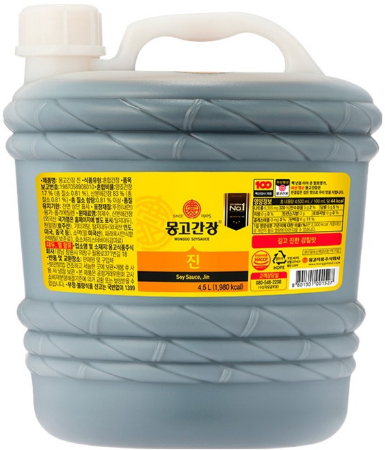 몽고 진간장, 4.5L, 1개
