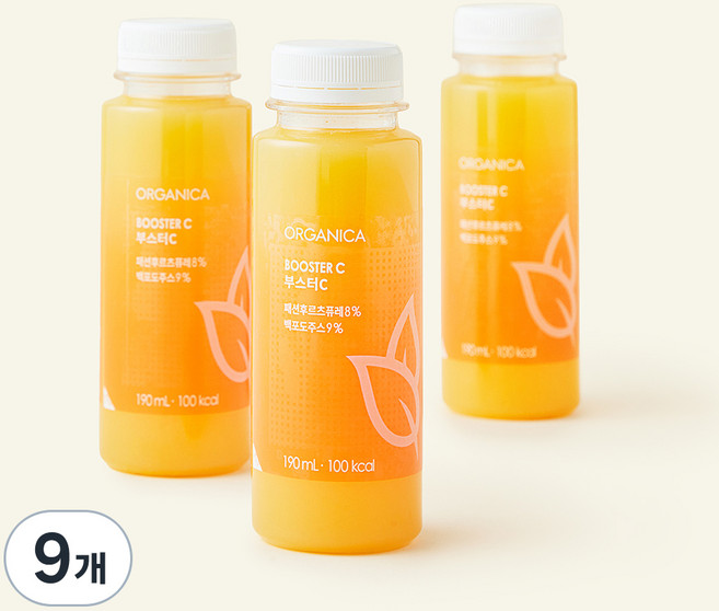올가니카 부스터C 과채주스, 190ml, 9개