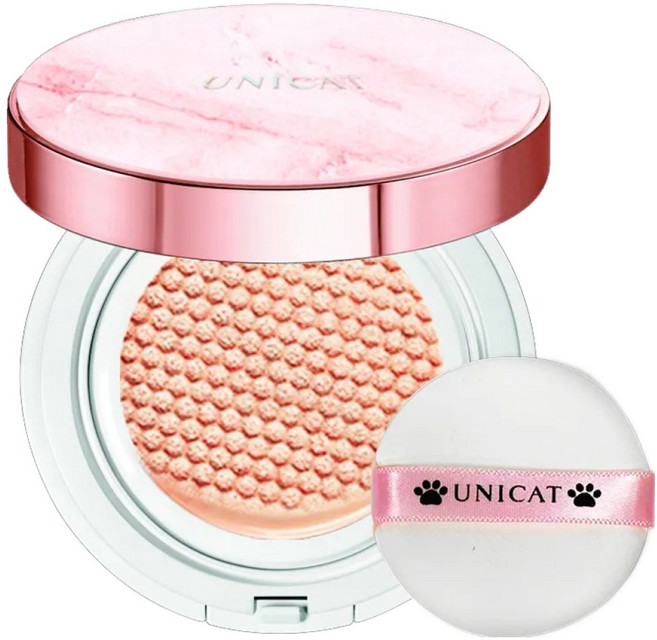 UNICAT 變臉貓 光彩保濕氣墊粉餅 SPF50+ PA+++ 3D蜂巢升級版 柔焦效果 高效遮瑕 持久不脫妝, 膚色, 1個