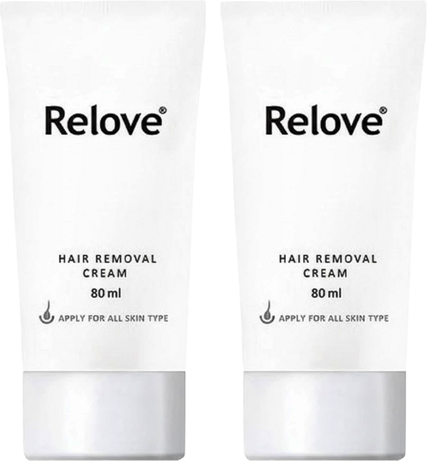 Relove 瞬淨Ku溜零毛髮霜, 80ml, 2條