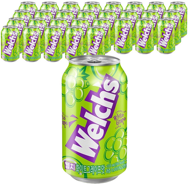 웰치스 화이트 그레이프맛, 355ml, 48개