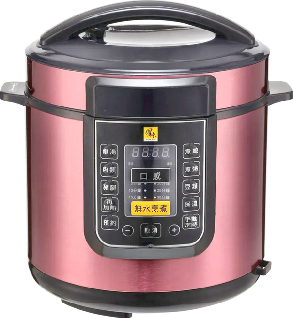 鍋寶 智慧微電腦萬用鍋 壓力鍋, CW-6102, 紅色, 6L, 1台