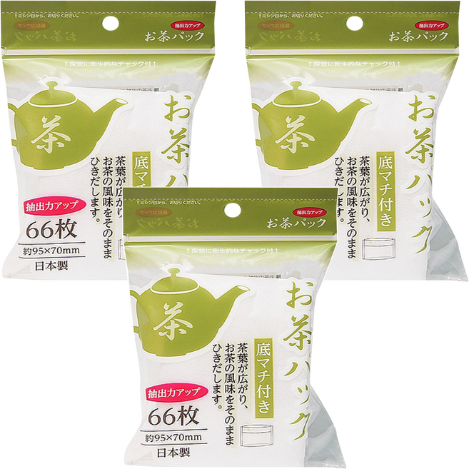 Komoda 茶包袋, 白色, 3包
