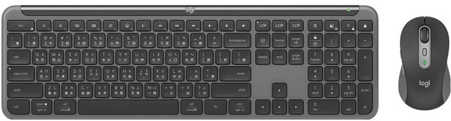 logitech 羅技 無線鍵盤滑鼠組, MK950, 石墨黑, 一般型