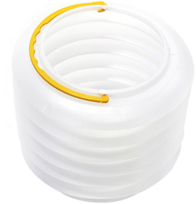 투명 수채화 물통 자바라 손잡이 색상랜덤, 혼합색상