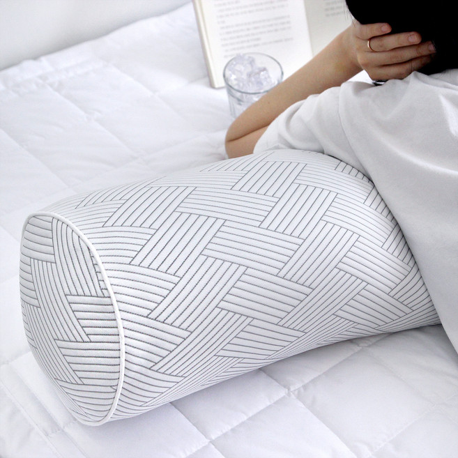 나라홈데코 코지엔 오코텍스 3중직 냉감 바디필로우 솜포함, 화이트그레이