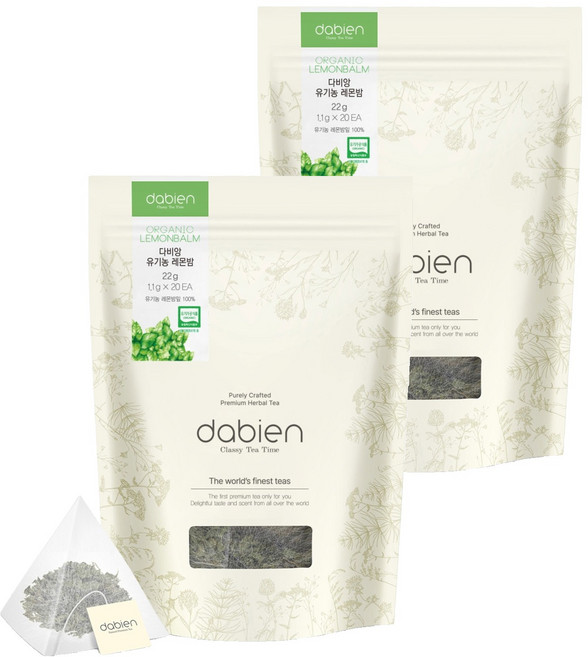 dabien 檸檬香蜂草三角茶包, 1.1g, 20包, 2袋