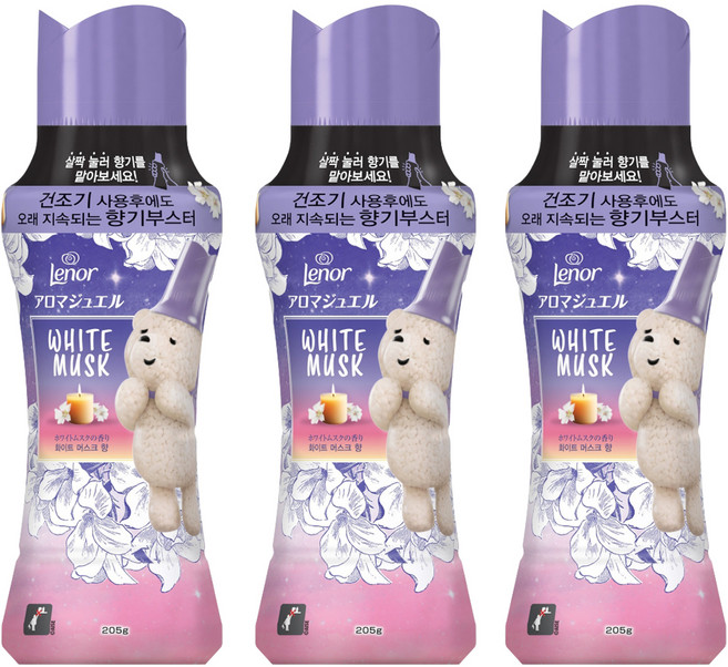 레노아 향기부스터 화이트머스크, 205g, 3개