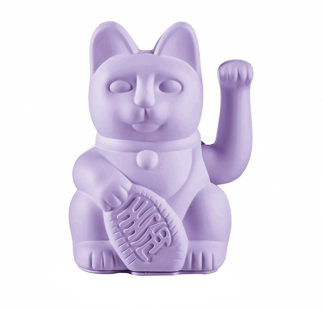 DONKEY 幸運繽紛招財貓 - 淡紫色 15cm