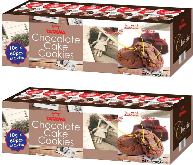 타타와 초콜릿 쿠키 60p, 600g, 2개