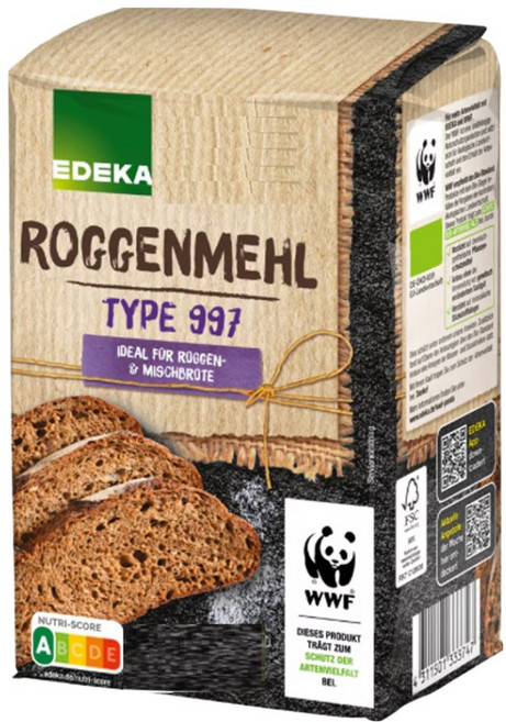 EDEKA 裸麥麵粉 TYPE 997, 1kg, 1包