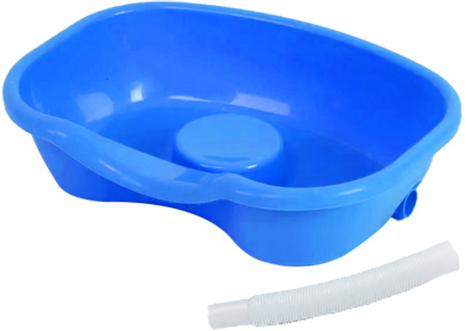 디어모모 노인 환자용 임산부 머리감기 샴푸 대야 세발기, 블루, 1개