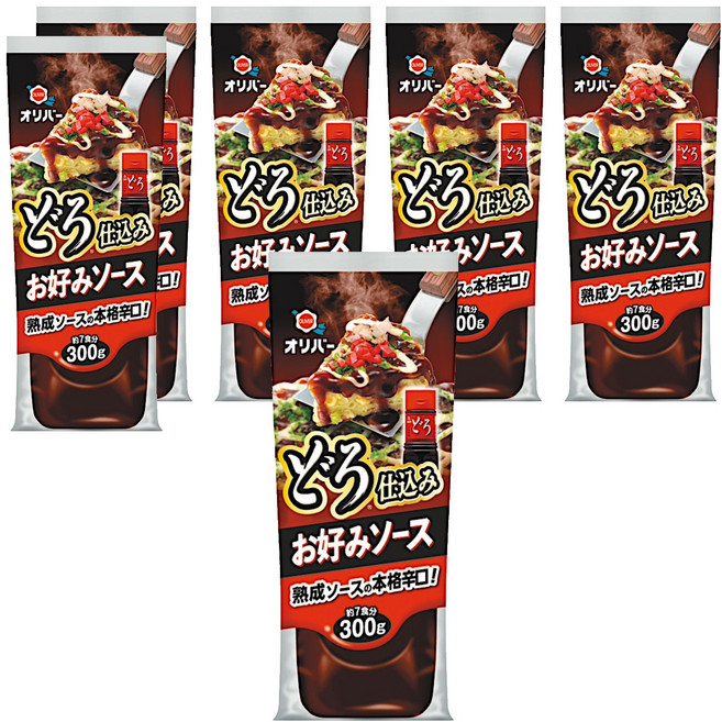 올리버 오코노미야끼 소스 매운맛, 300g, 6개