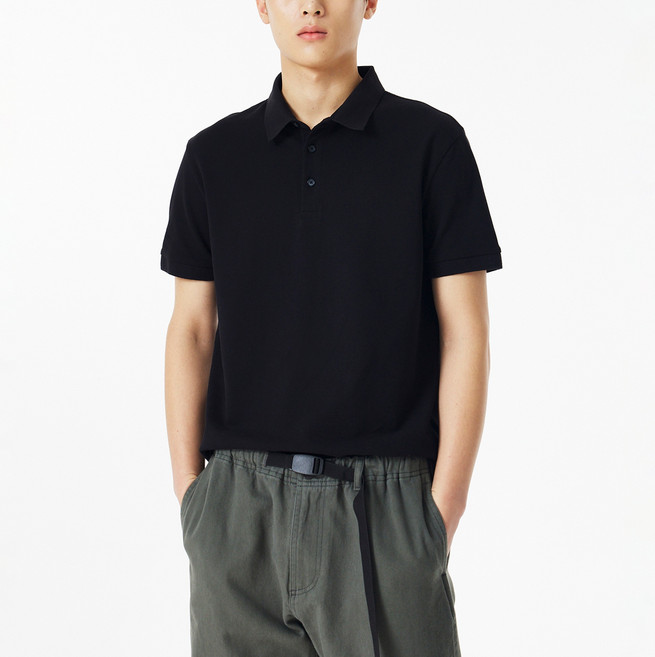 JAJU(자주) 남성용 통기성 반팔 폴로 면 티셔츠