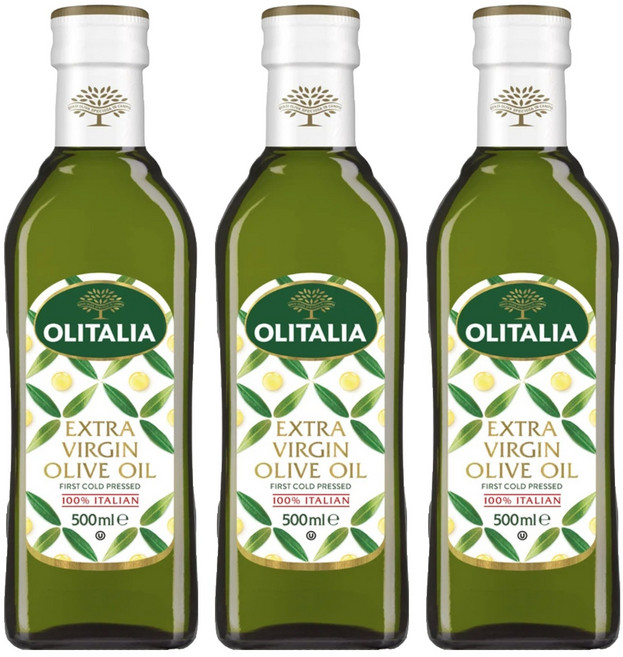 OLITALIA 奧利塔 特級初榨橄欖油 100% 新鮮橄欖果香味, 500ml, 3瓶