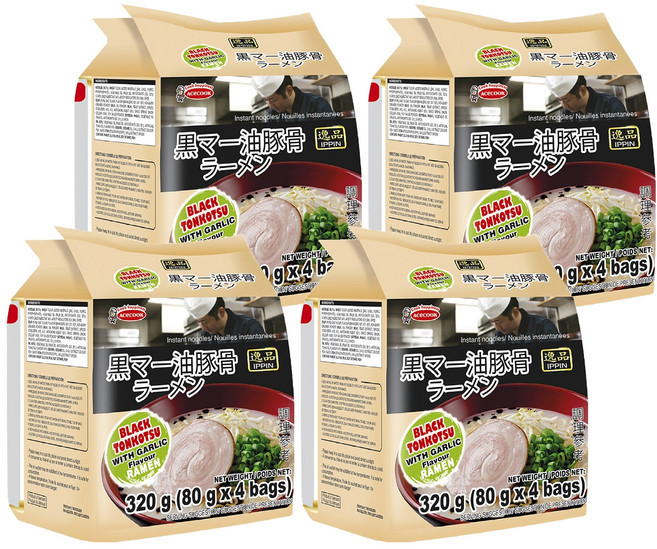 AceCOOK IPPIN 逸品 蒜香豚骨風味麵 80g, 16包