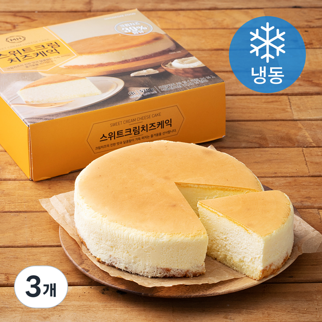 밀크앤허니 스위트크림 치즈케익 (냉동), 520g, 3개