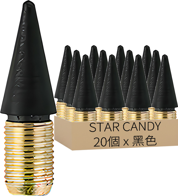 STAR CANDY 永恆鉛筆替換頭 1.5cm, 黑色, 20個