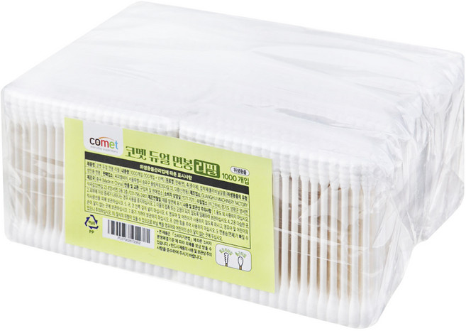 코멧 대용량 듀얼 면봉 리필, 1000개입, 1개