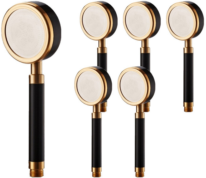 제이스홈 알루미늄 샤워기헤드 JSH007, 6개, 블랙골드