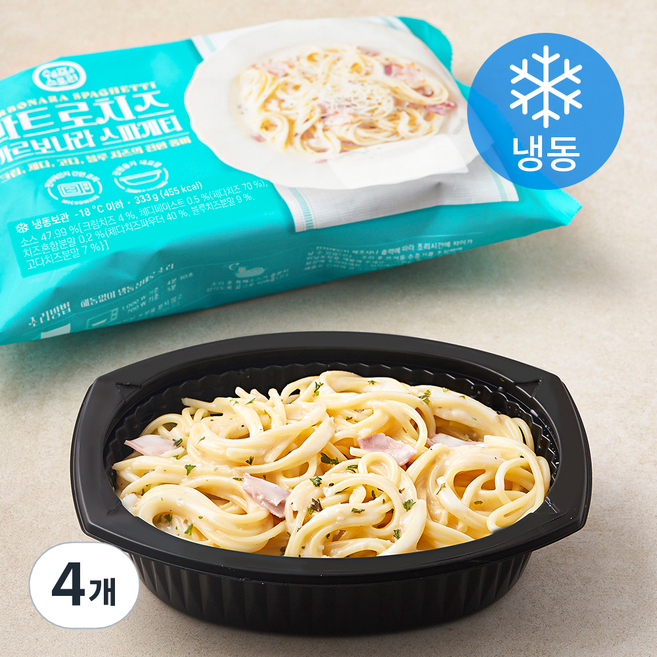 쉐프스토리 콰트로치즈 까르보나라 (냉동), 300g, 4개