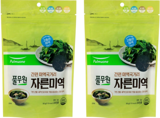 풀무원 간편한 미역국거리 미역, 50g, 2개