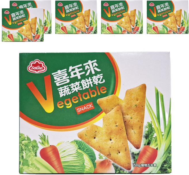 喜年來 蔬菜餅乾, 50g, 6盒