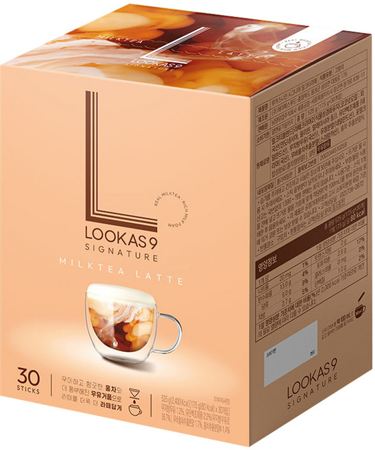 루카스나인 시그니처 밀크티라떼, 17.5g, 30개입, 1개