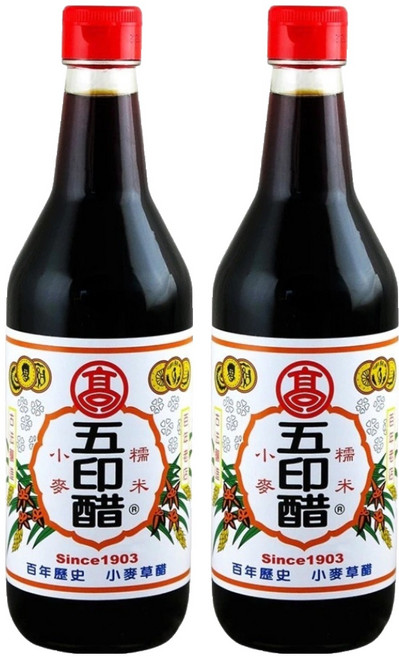 高記 調理五印醋 100%純米麥釀造, 520ml, 2瓶