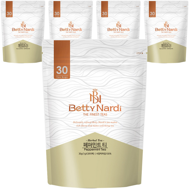 베티나르디 페퍼민트 티, 1g, 30개입, 5개