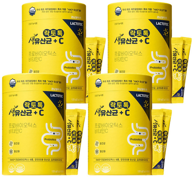 락토톡 생유산균 비타민C 60포, 120g, 4개
