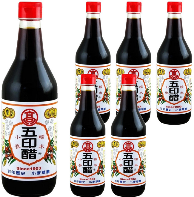 高記 調理五印醋, 520ml, 6瓶