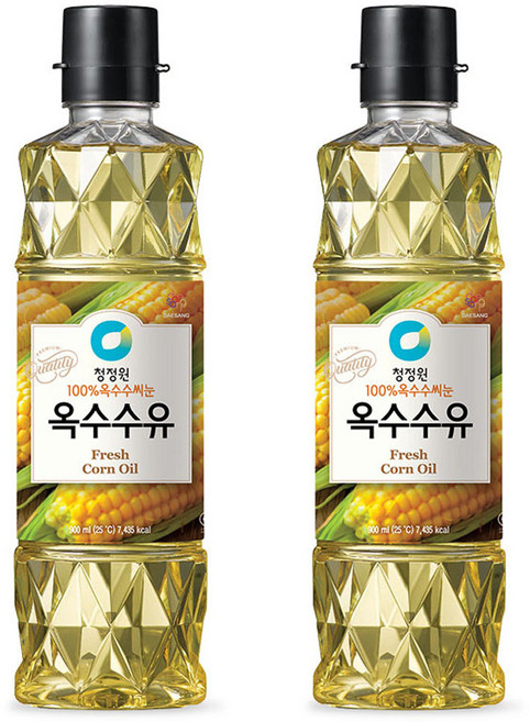 청정원 옥수수유, 900ml, 2개