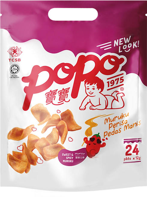 popo 寶寶 甜辣魚風味豆餅, 288g, 1袋