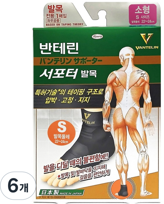 반테린코와 서포터 발목보호대, 6개