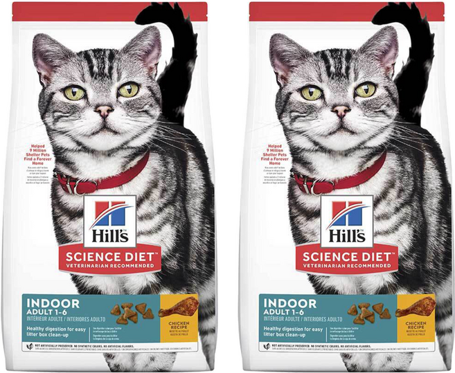 Hill's 希爾思 SCIENCE DIET 室內成貓 雞肉特調食譜, 2袋, 1.58kg, 雞肉