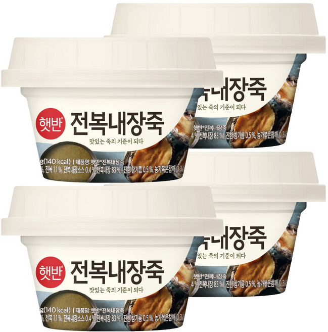 햇반 전복내장죽, 4개, 267g