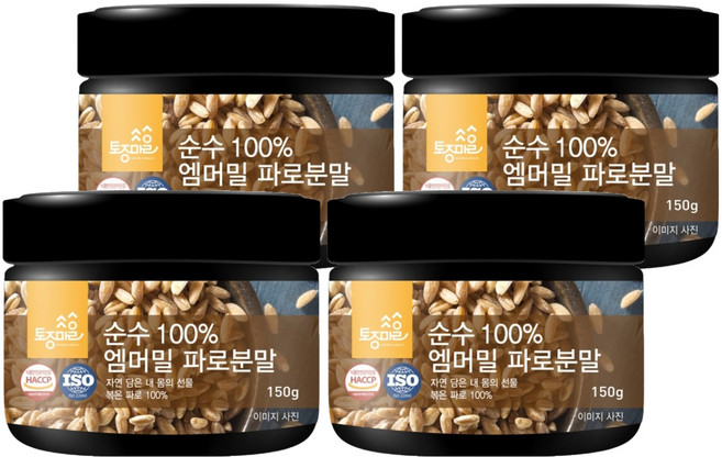 토종마을 순수 100% 엠머밀 파로분말, 4개, 150g