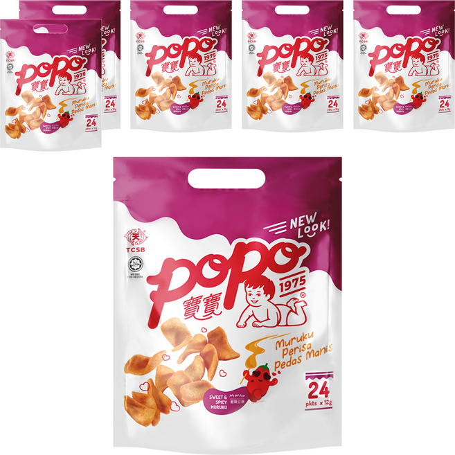 popo 寶寶 甜辣魚風味豆餅, 288g, 6袋