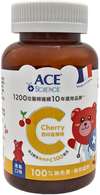 ACE SCIENCE 西印度櫻桃C軟糖, 30顆, 5.6g, 1罐