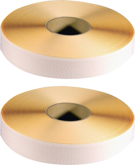 고무나라 벨크로 찍찍이 테이프 까슬이 흰색 18m, 2개