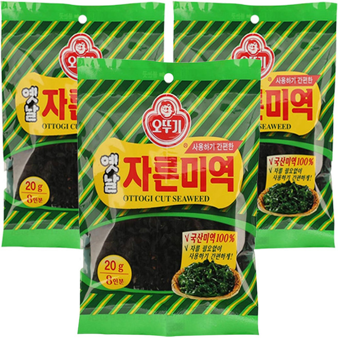오뚜기옛날 자른미역, 20g, 3개