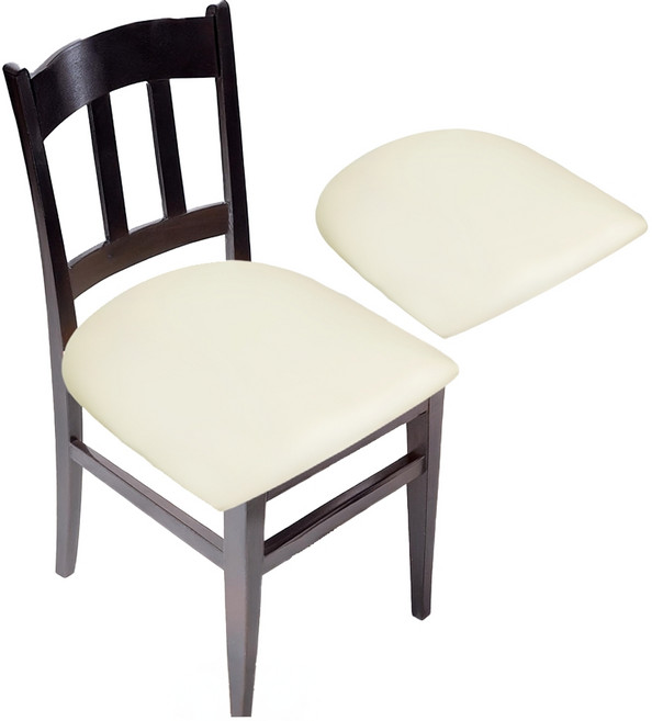 하늬통상 PU 사각 가죽 의자커버, 화이트, 2개